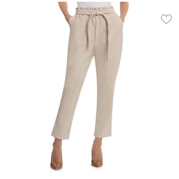 bagatelle Pants - NWT Bagatelle Collection Vegan Faux Leather Paperbag Waist Pants Sz Small